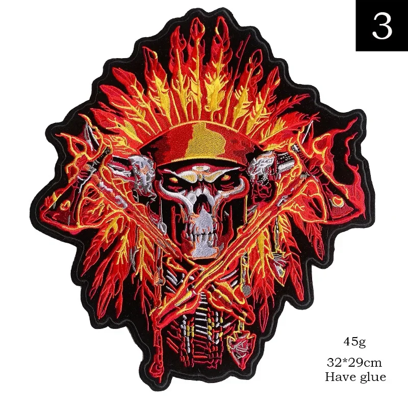 Parche bordado trasero punk libertad – calavera para planchar
