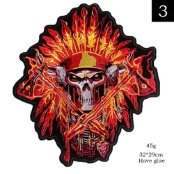 Parche bordado trasero punk libertad – calavera para planchar