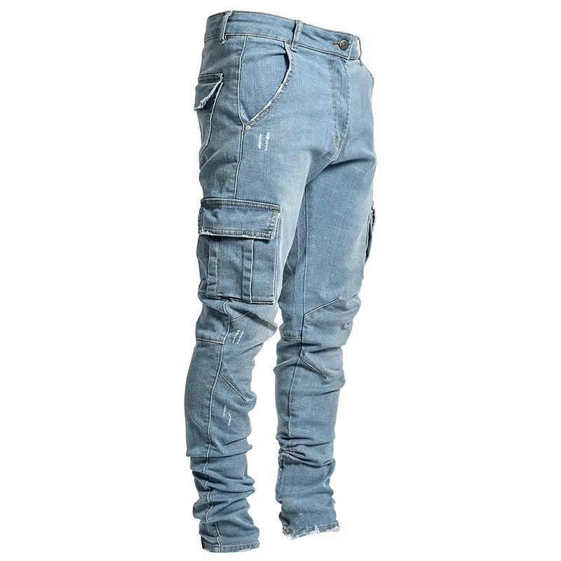 Pantalón Cargo táctico negro para hombre con bolsillos - imagen 3