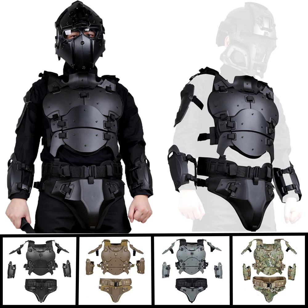 Chaleco táctico Airsoft con protección de pecho ajustable y MOLLE