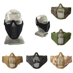 Máscara táctica pliable media cara – Nylon resistente Airsoft y paintball