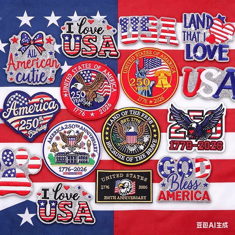 Parche bordado bandera EE. UU. – para coser o planchar equipo - imagen 4