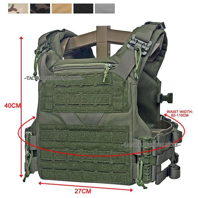 Chaleco táctico ligero MOLLE de airsoft con liberación rápida - imagen 4
