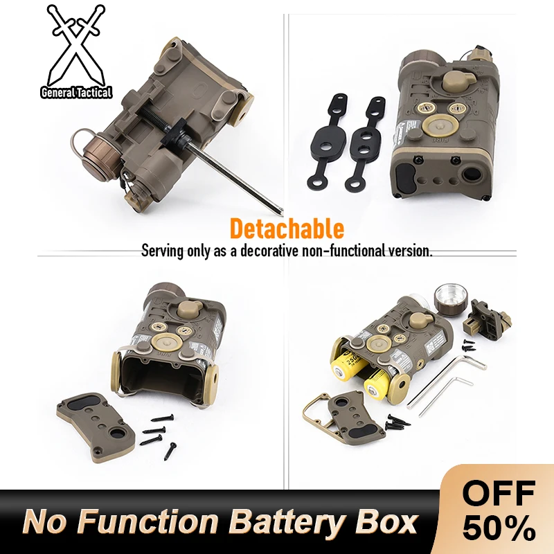 WADSN caja batería airsoft NGAL dummy de nylon táctica vacía