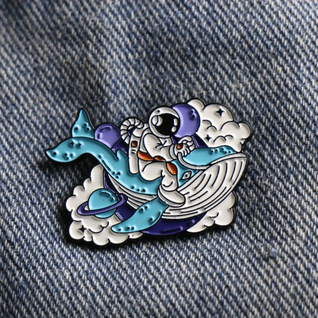 Broche de esmalte cielo nuboso para mochila táctica outdoor