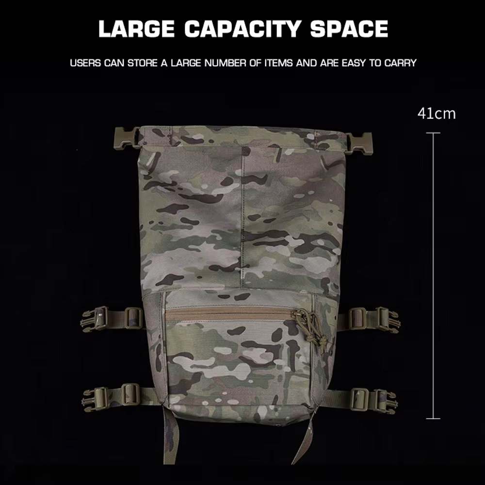 Alpha Bolsa táctica MOLLE grande enrollable para caza y airsoft - imagen 4