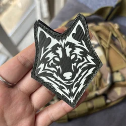 Brazalete táctico luminoso con parche militar de zorro velcro