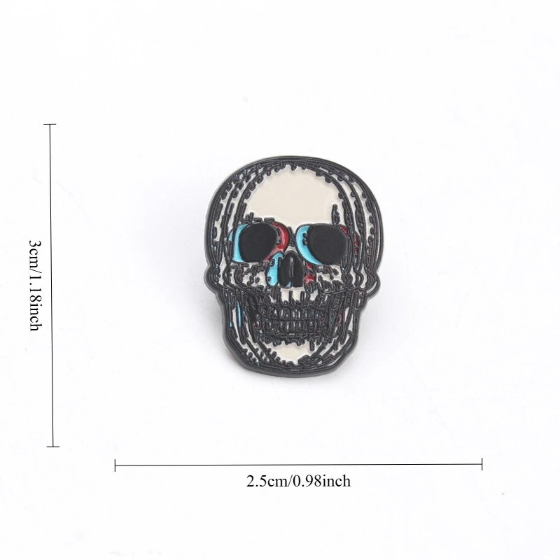 Gittarak broche gótico calavera esmaltada – Halloween - imagen 4