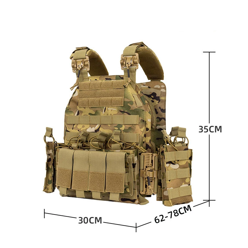 Chaleco táctico multicam liberación rápida con plaque carrier - imagen 3