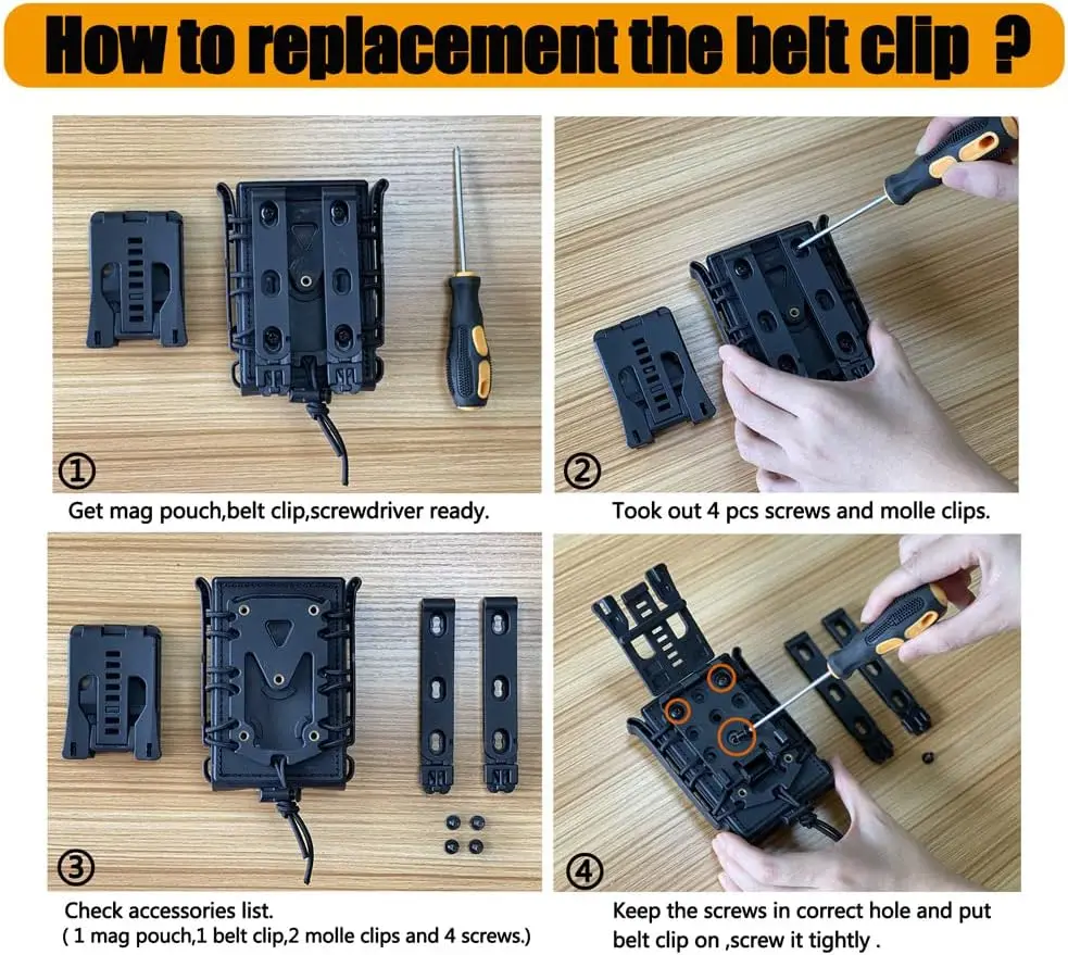 Portacargador MOLLE carcasa blanda con clip y conexión rápida - imagen 2