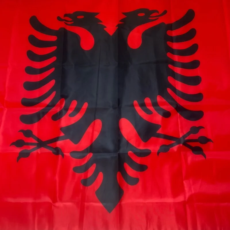 Bandera Albania poliéster doble cara resistente al viento y exterior - imagen 4