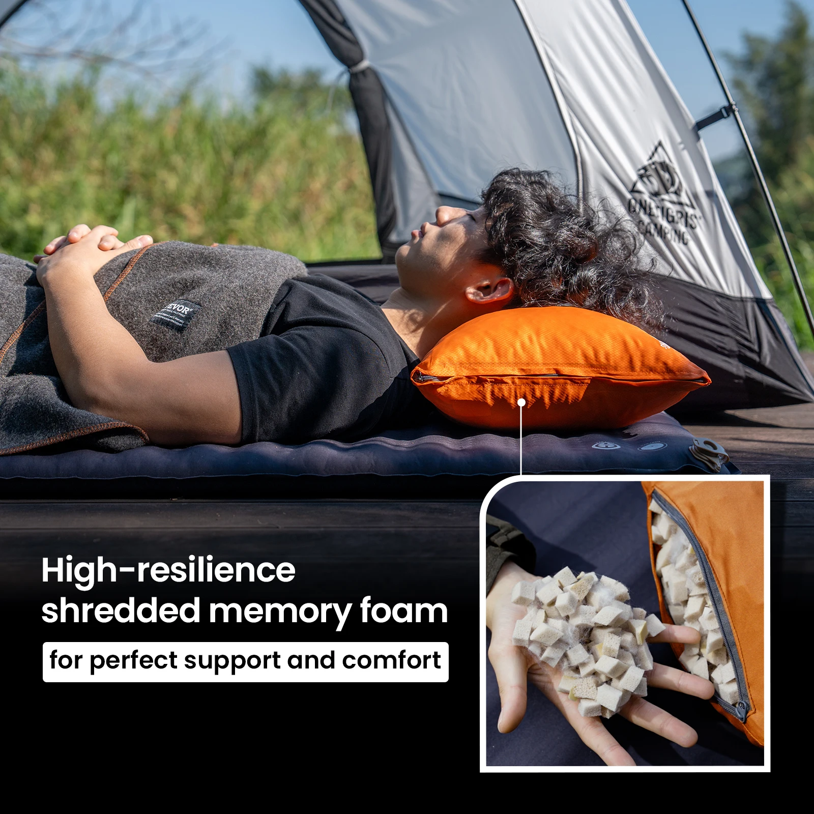 OneTigris Wilddream Almohada de Camping Compacta Viscoelástica - imagen 4