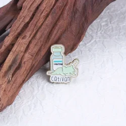 Broche esmaltado gato durmiente – Alfiler para mochila o chaqueta