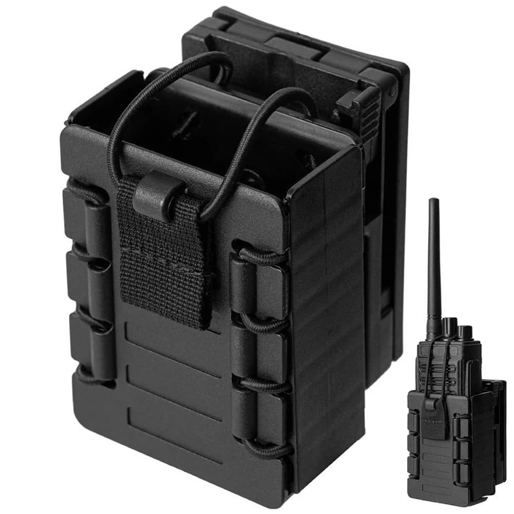 Funda Táctica Radio Portátil MOLLE con Clip Cinturón – Nylon Resistente