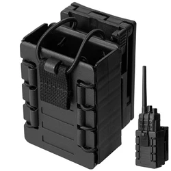 Funda Táctica Radio Portátil MOLLE con Clip Cinturón – Nylon Resistente
