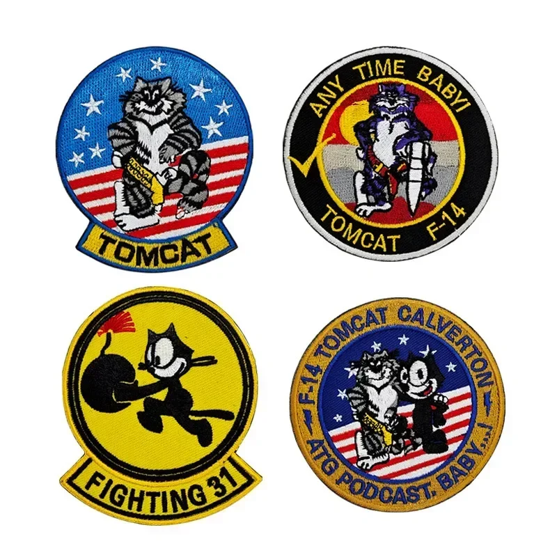 Parche táctico Tomcat F-14 VF-31 bordado para mochila - imagen 4