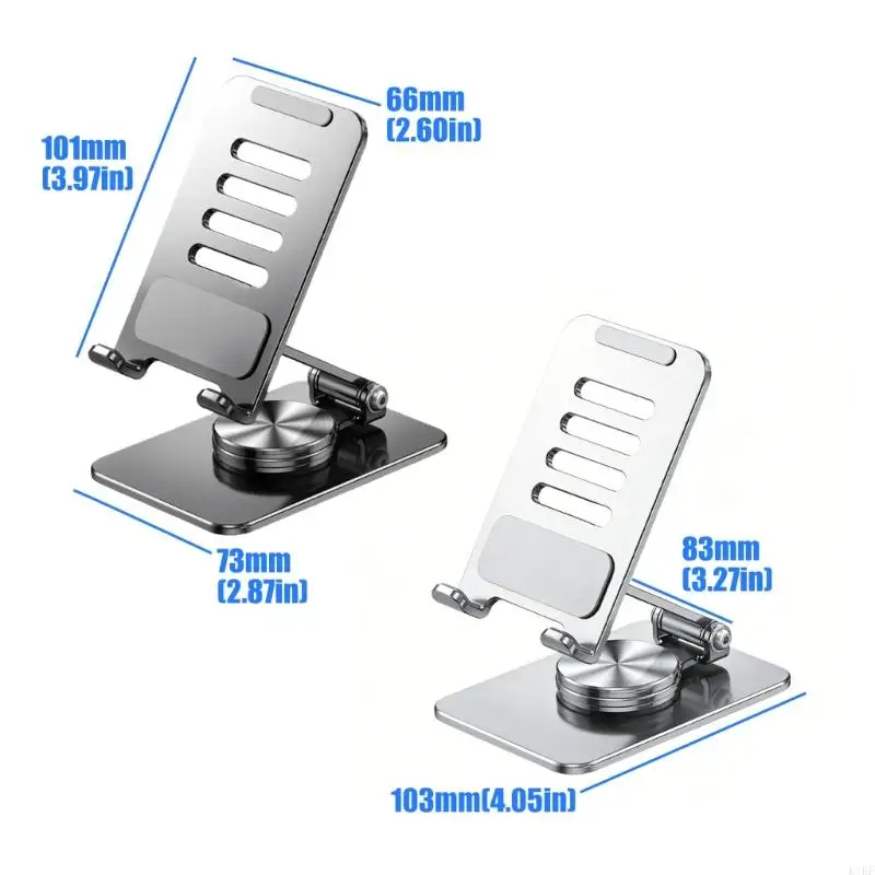 Soporte giratorio portátil para móvil plegable, ajuste angular - imagen 2