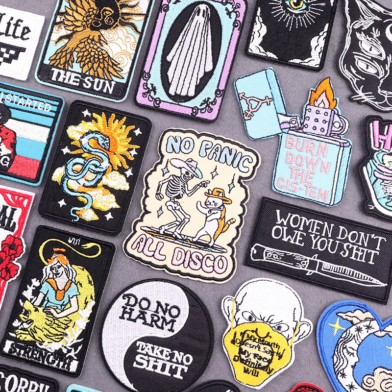 Parche morale bordado termoadhesivo Punk – Para ropa - imagen 2