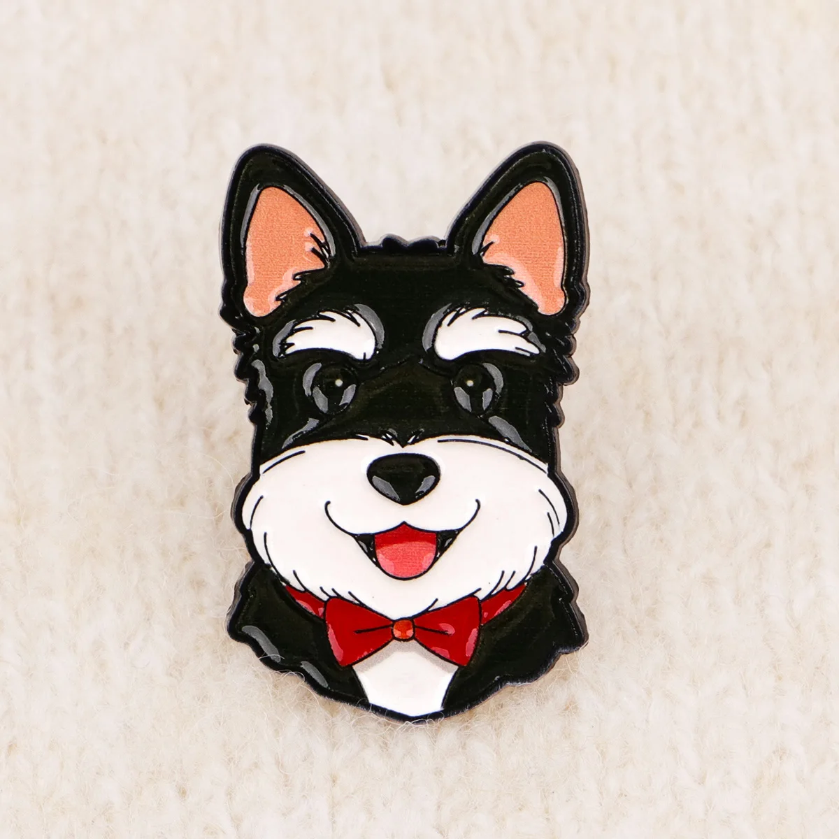 Broche de esmalte con diseño de perros lindos para chaquetas - imagen 2