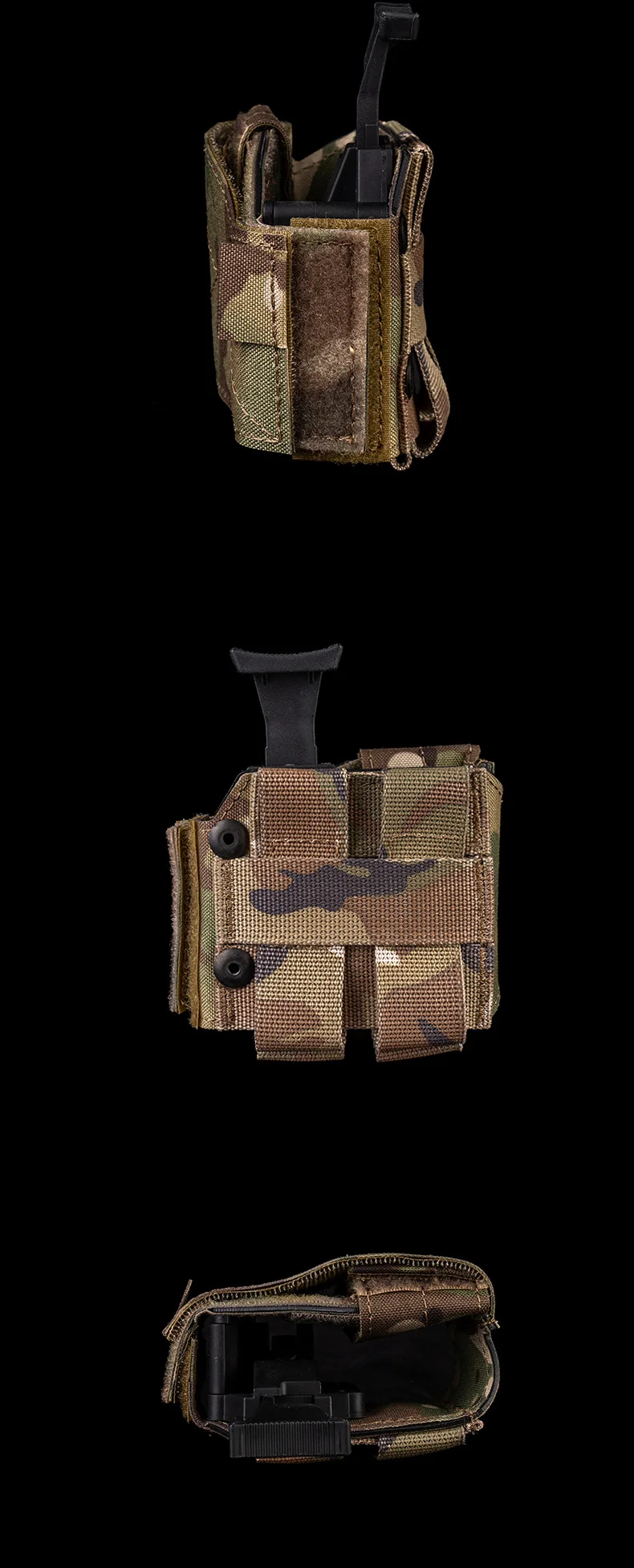 Vista frontal de la funda en verde Ranger