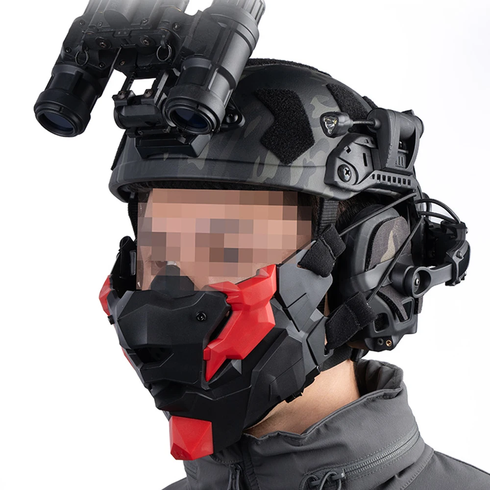 Máscara mecánica Demon Plates para Halloween y cosplay táctica - imagen 5
