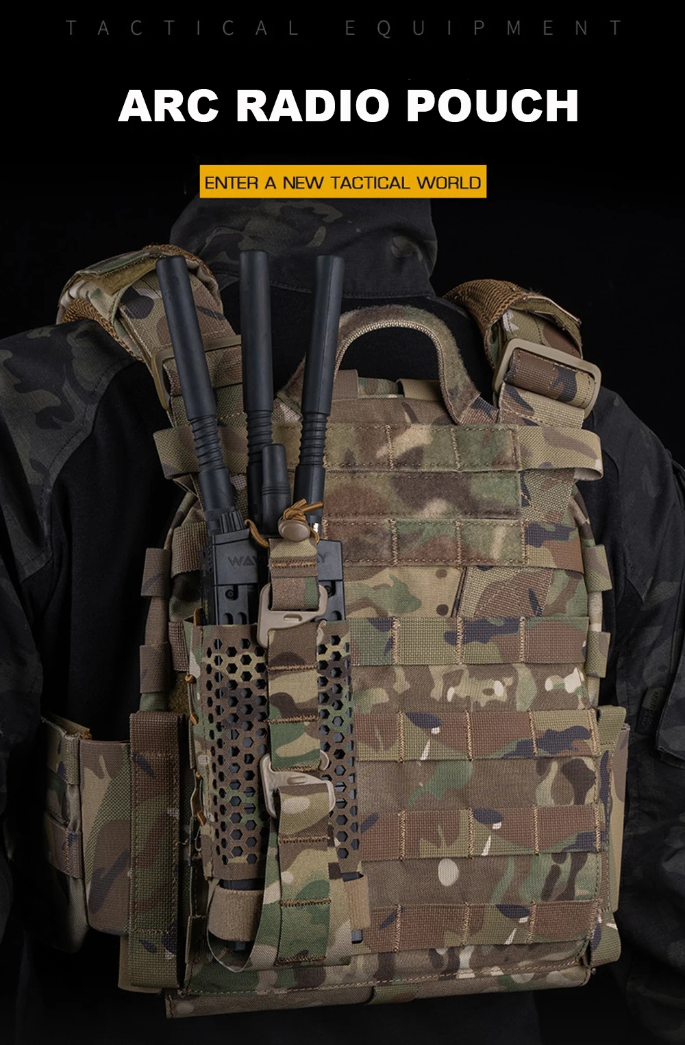 Funda táctica MOLLE para radio MPU5 AR-152