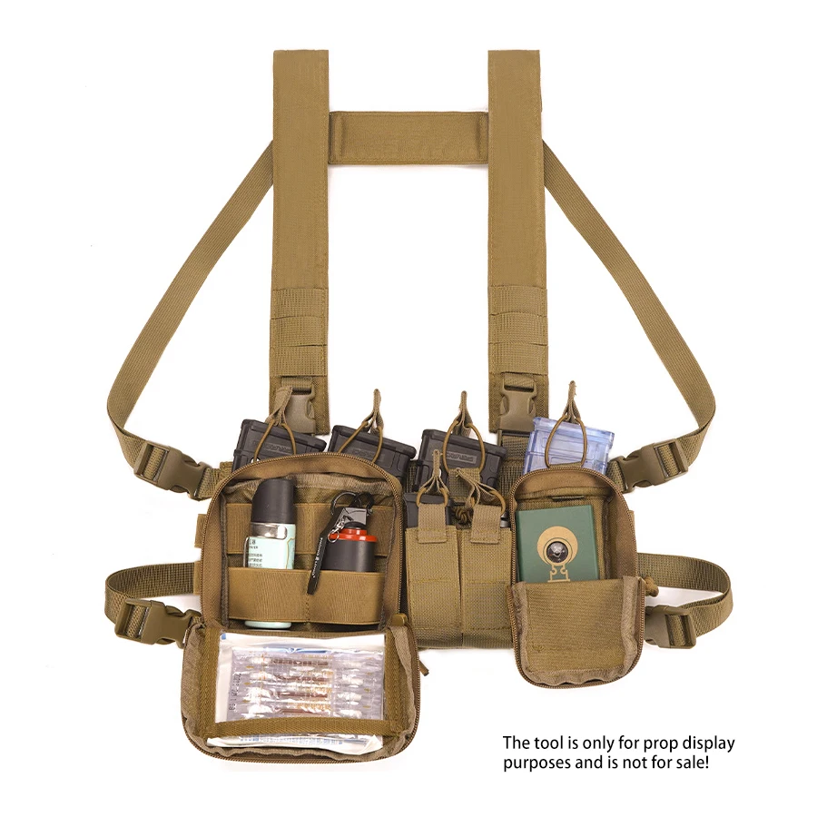 Bolsa táctica de pecho con arnés extensible para caza y entrenamiento - imagen 2