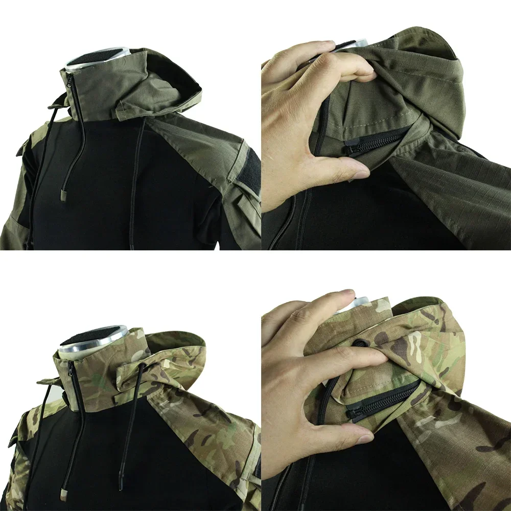 Vista frontal en camuflaje Multicam