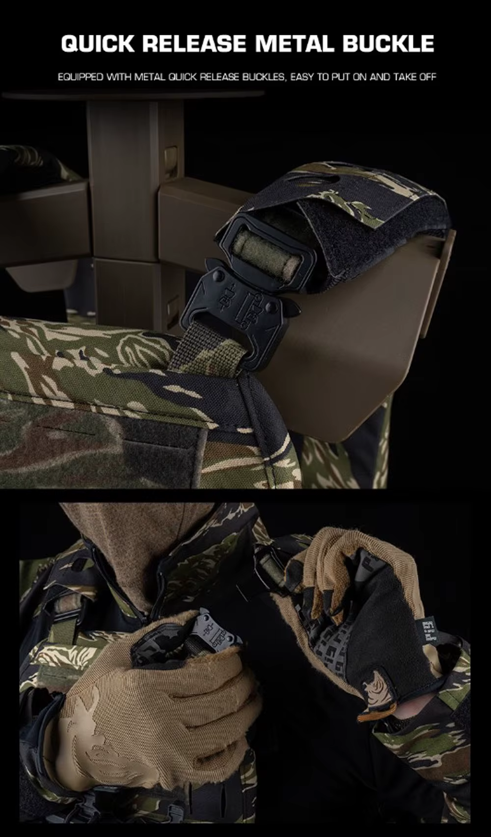 Chaleco en uso durante simulación táctica
