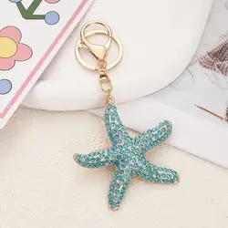 Llavero coche cristal estrella mar colores