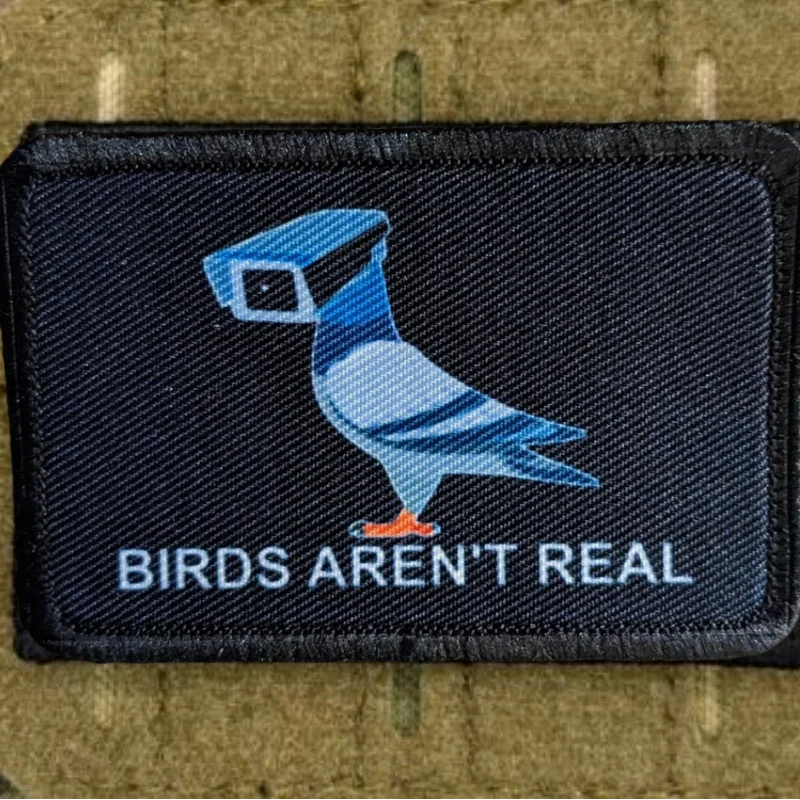 Parche morale Birds Aren't Real – Velcro táctico para mochila - imagen 2