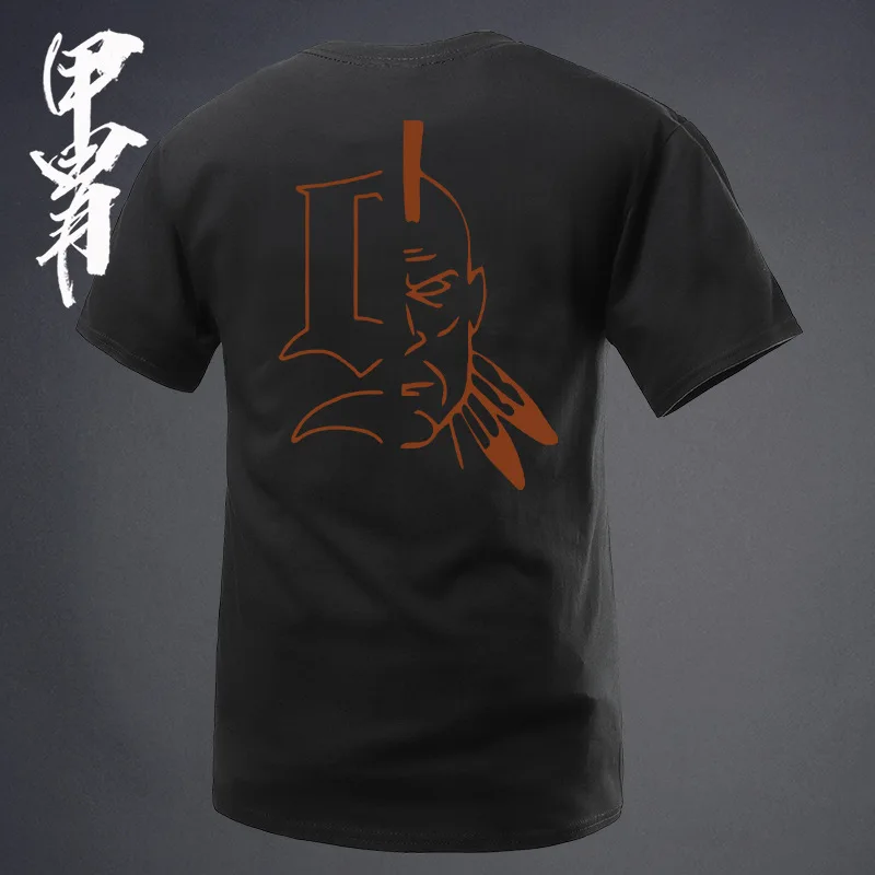 Camiseta táctica negra para entrenar: vista frontal