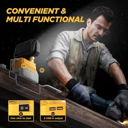 DeWalt lámpara de trabajo LED inalámbrica regulable con USB