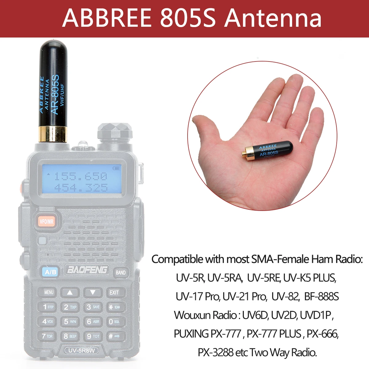 Antena ABBREE AR-805S en color naranja