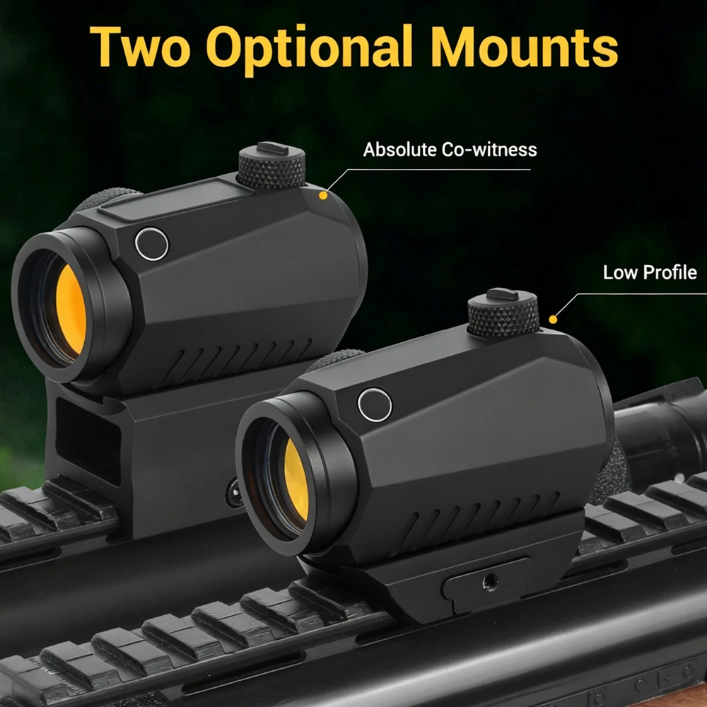 Mira red dot táctica con co-witness y soporte de perfil bajo para rifle - imagen 3