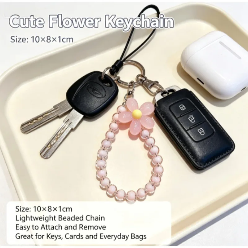 Cordón para teléfono con pulsera de cuentas estilo macaron - imagen 2