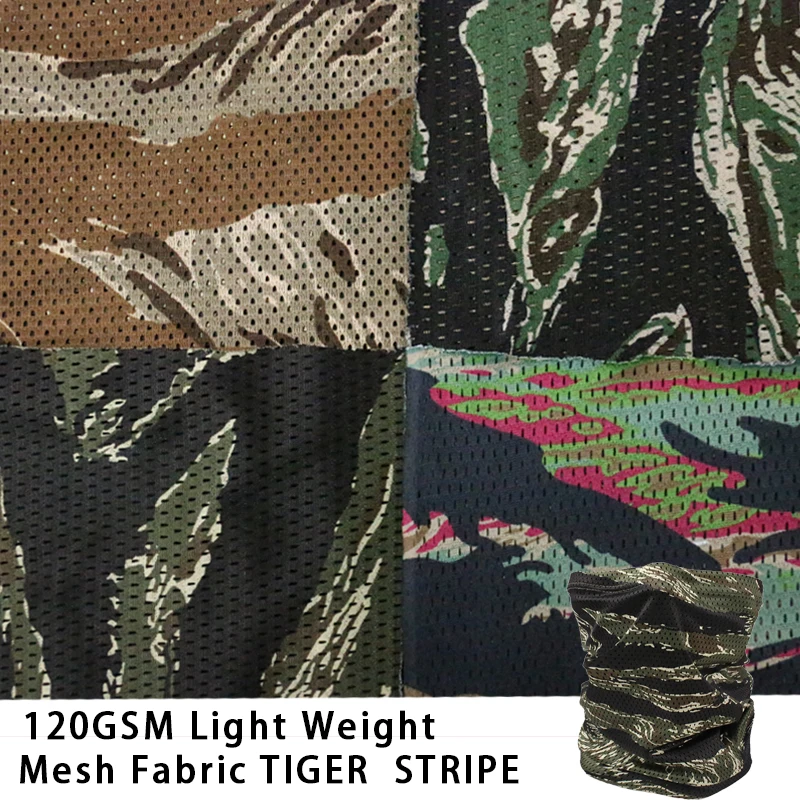 Bandana táctica camuflaje Miami Tiger Strip malla ojo de pájaro - imagen 5