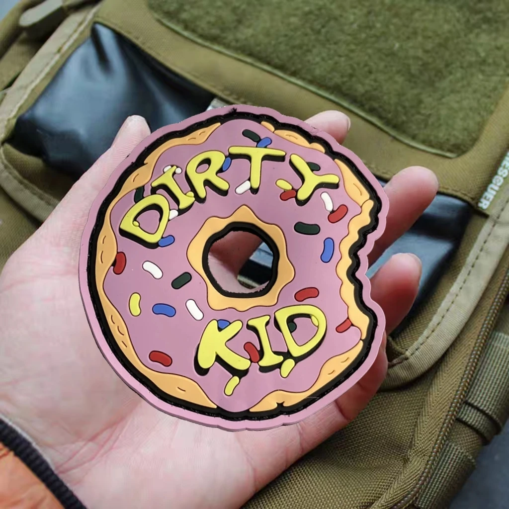 Parche táctico de PVC con diseño de donut para chaleco y mochila - imagen 4