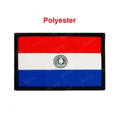 Parche bordado bandera Paraguay decorativo para hombro ropa mochila