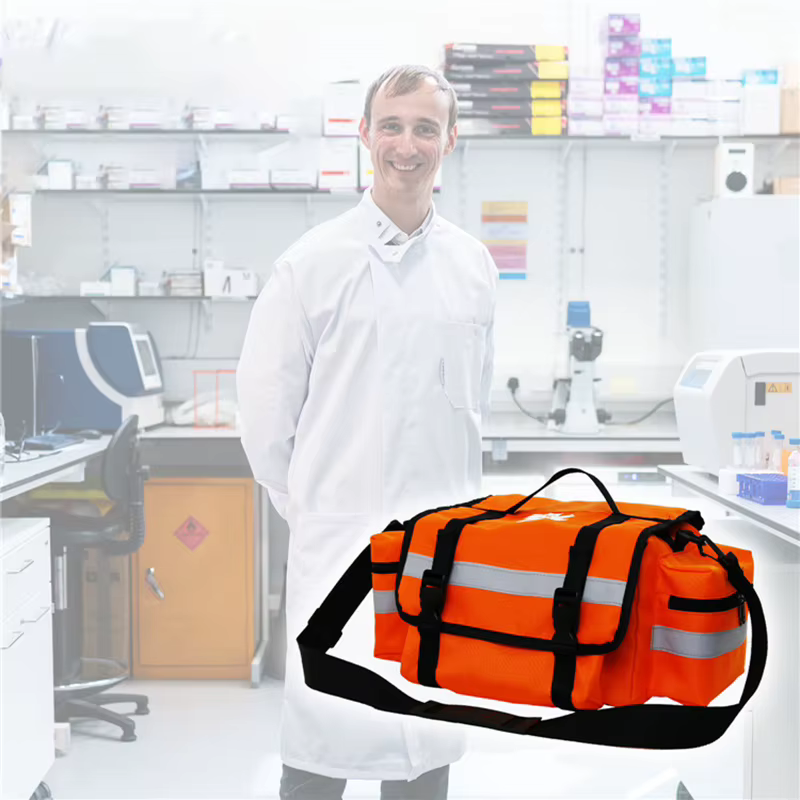Botiquín vacío en color naranja, gran capacidad