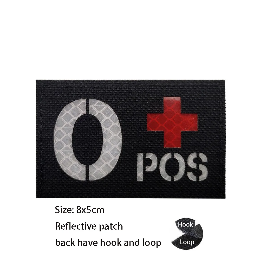 Parche táctico luminoso tipo sangre para sombrero y brazalete - imagen 3