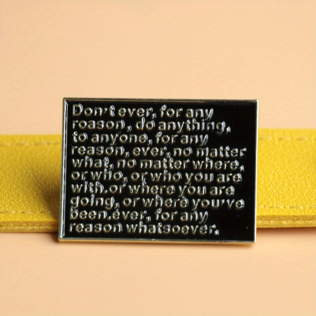 Pin esmaltado con frase de personalidad – broche de solapa - imagen 3