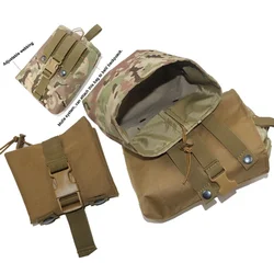 Bolsa táctica MOLLE plegable de nailon para cinturón al aire libre