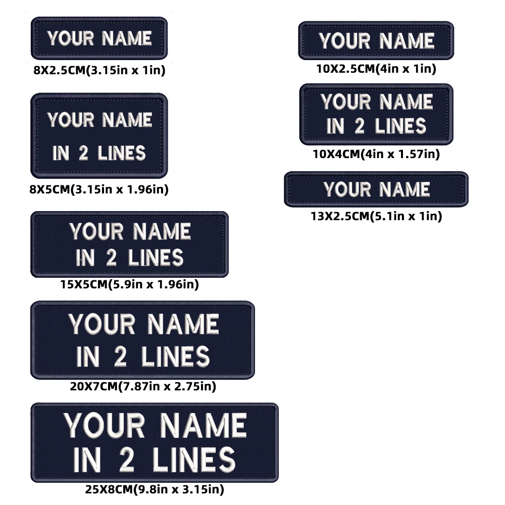 Parche bordado azul marino personalizado con nombre termoadhesivo - imagen 5