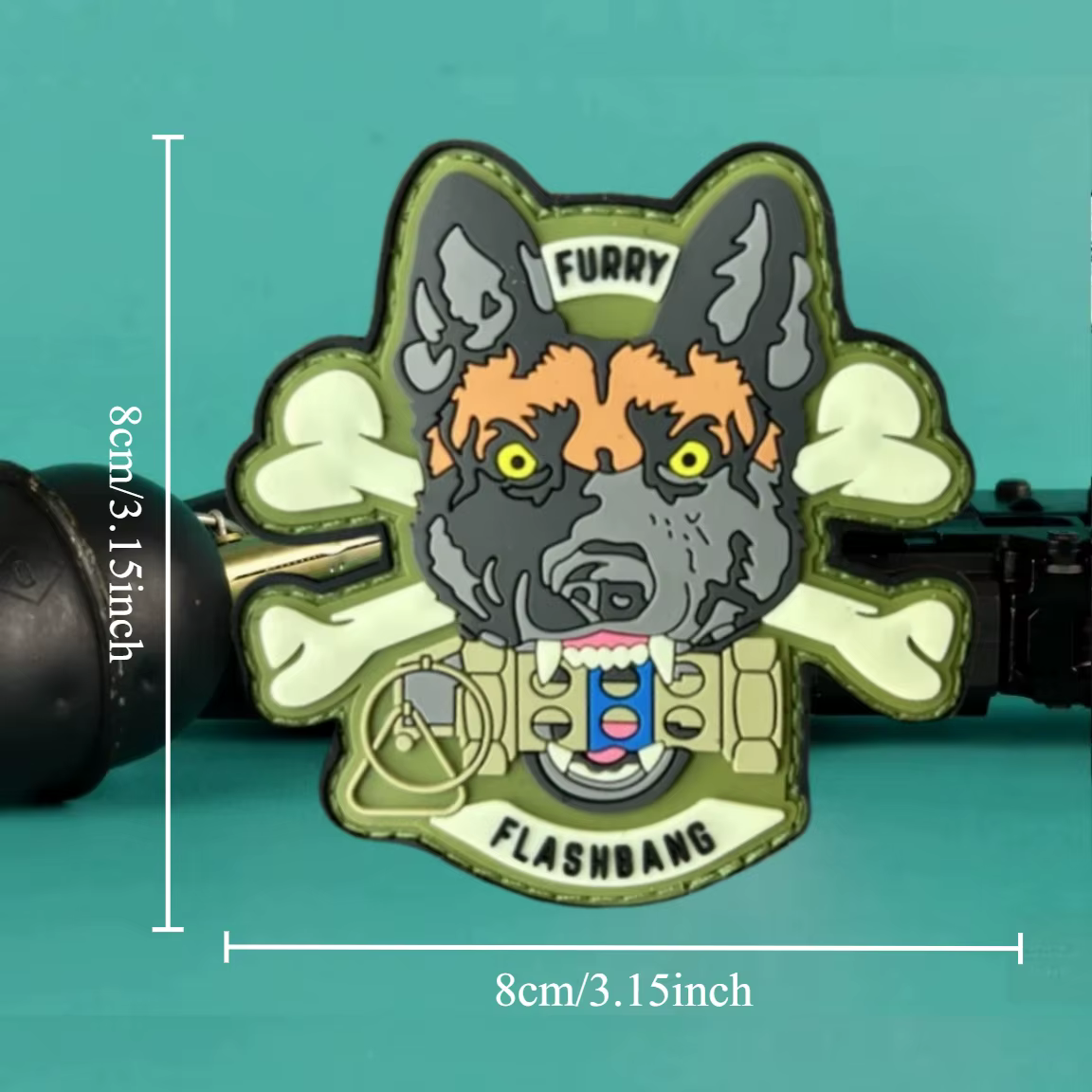 Parche táctico PVC 3D perro K9 – Identificación canina para MOLLE