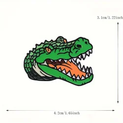 Broche de cocodrilo estilo antiguo en aleación tipo insignia