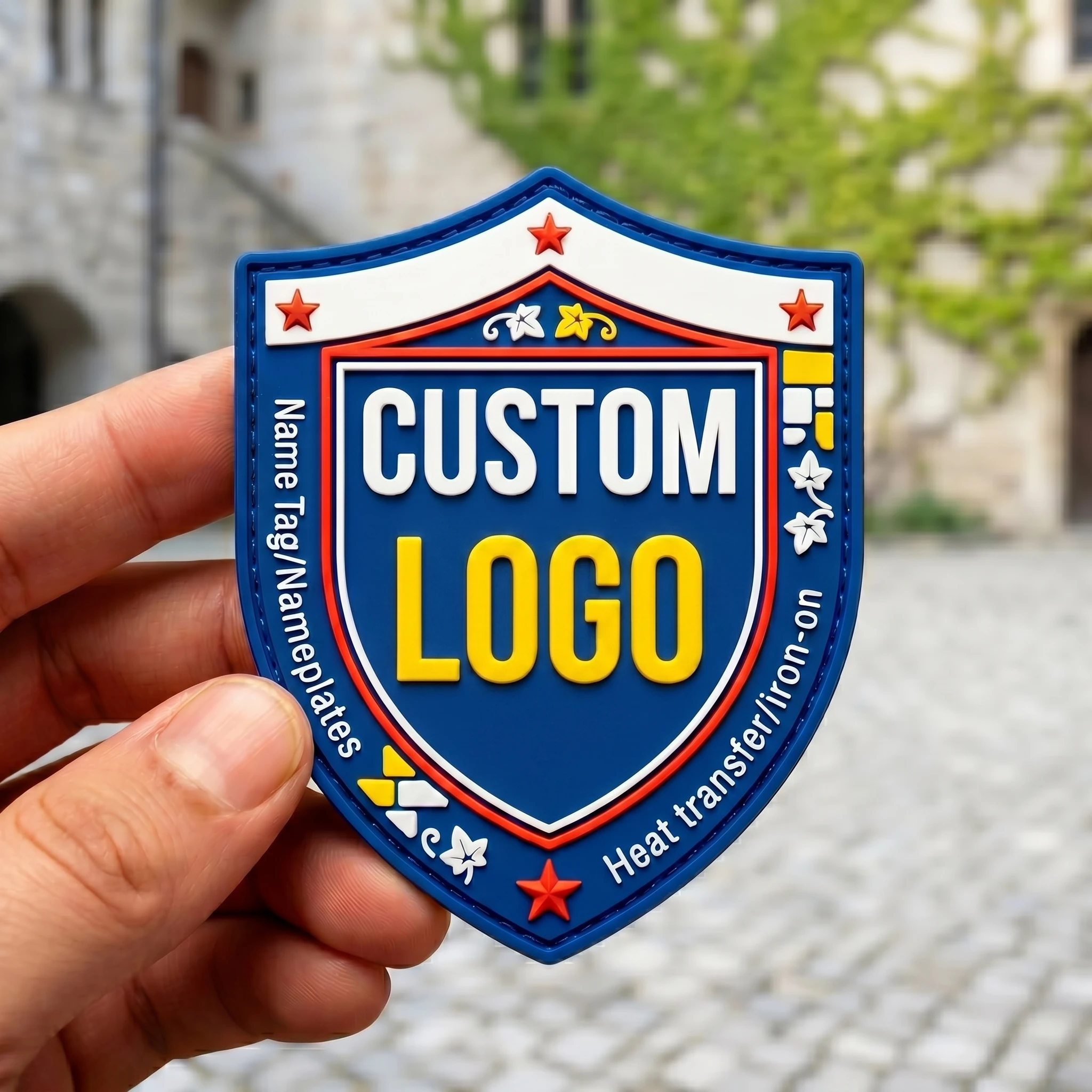 Parche termoadhesivo PVC 3D con logotipo personalizado para ropa - imagen 4