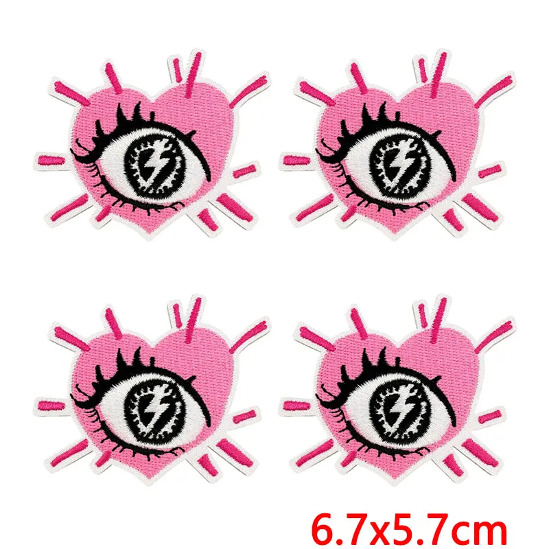 Parches bordados termoadhesivos Y2K – Bola 8 y llama para chaquetas - imagen 2