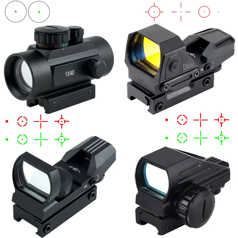 Mira holográfica rojo/verde para caza y airsoft con retículas - imagen 2