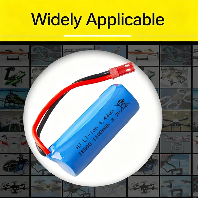 Batería LiPo 18500 3.7V 1100mAh recargable para RC S900 FT008 - imagen 2